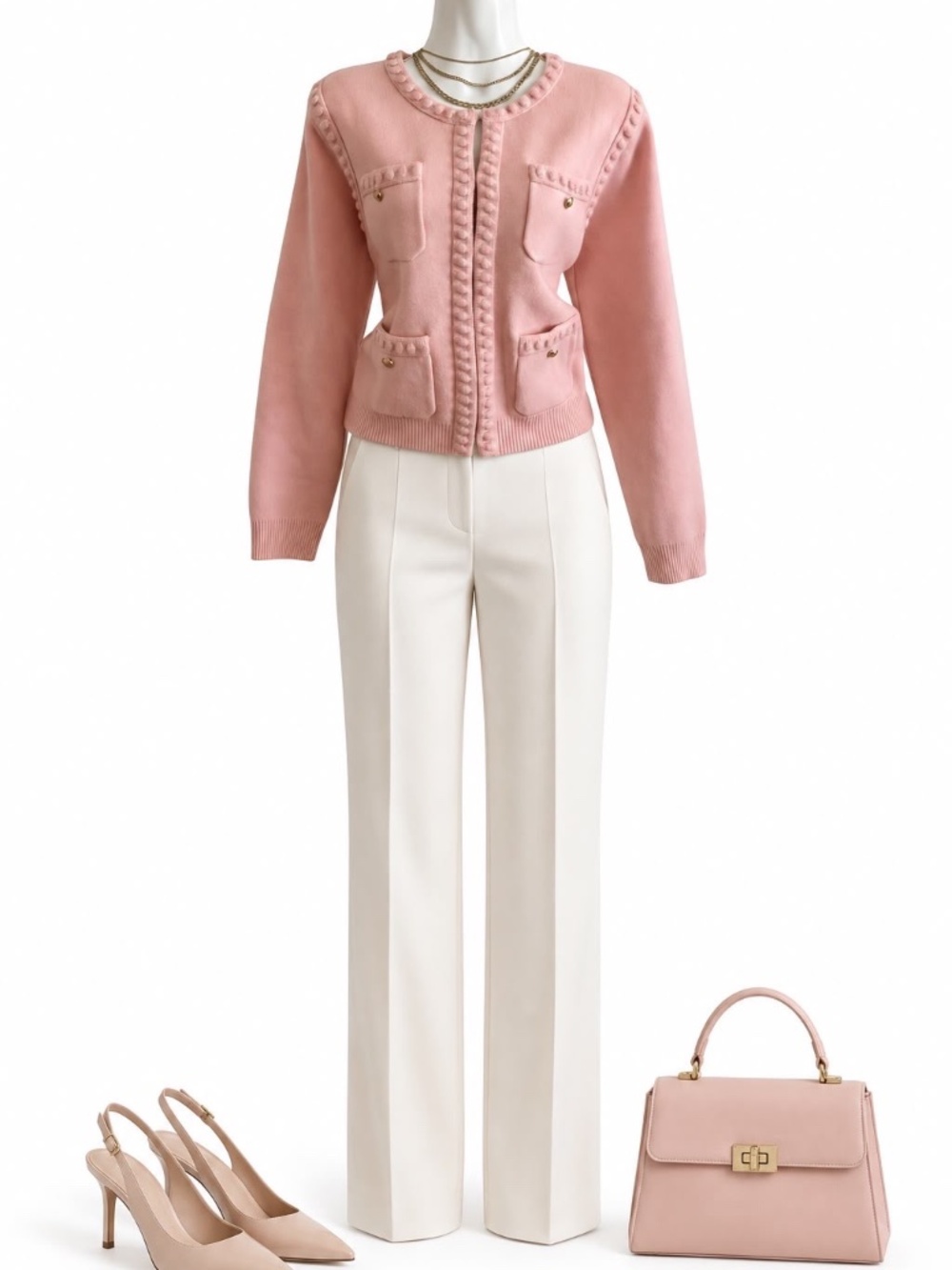 SHEIN Pink Knit Cardigan Jacket Size Large